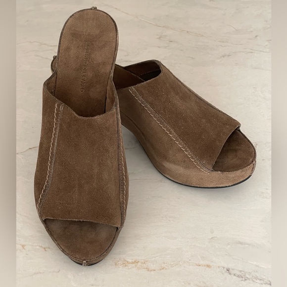 ROBERTO DEL CARLO Brown Suede Women's Heeled Mules, IT40/US9 - Picture 13 of 13